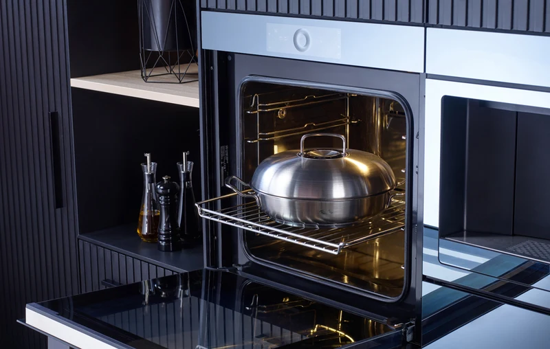 Original-Profi Collection® Servierpfanne mit Novogrill® und Hochraumdeckel