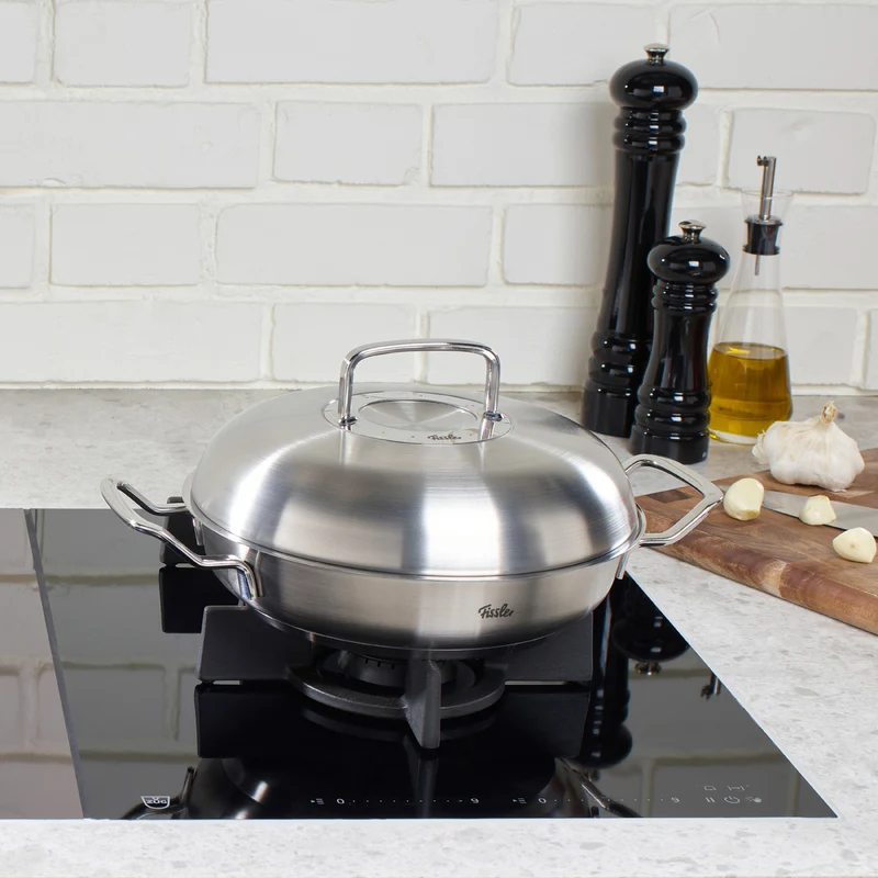 Original-Profi Collection® Servierpfanne mit Novogrill® und Hochraumdeckel