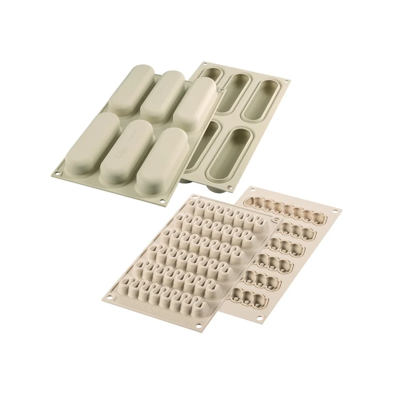 6 Forme - Kit Pop Eclaire Stampo Dolci Doppio Stampo In Silicone