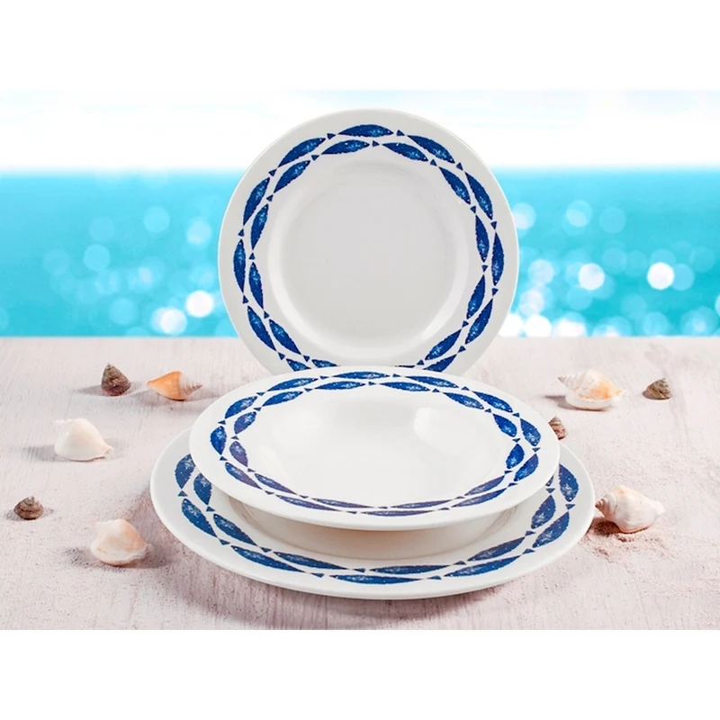 Sealife James Sadler & Sons Servizio Piatti In Terracotta - Set 18 Pz