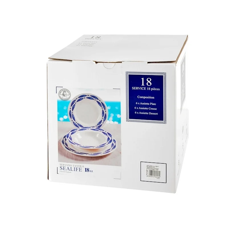 Sealife James Sadler & Sons Servizio Piatti In Terracotta - Set 18 Pz