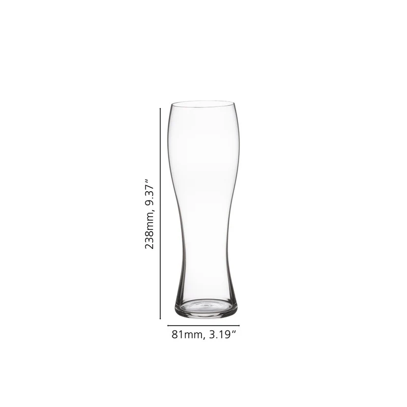 70 cl - Beer Classics Wheat Bicchiere Birra In Vetro Cristallino - Set 2 Pz