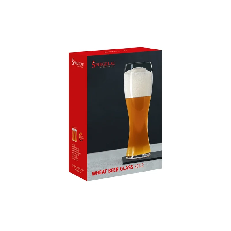 70 cl - Beer Classics Wheat Bicchiere Birra In Vetro Cristallino - Set 2 Pz