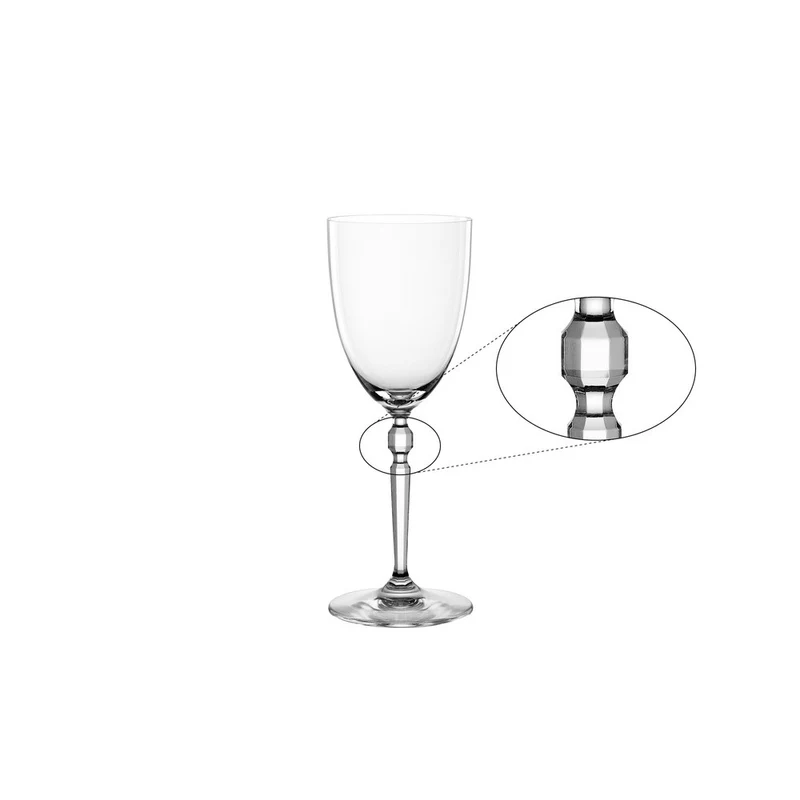 46.8 cl - Heritage Calice Vino In Vetro Cristallino - Set 2 Pz