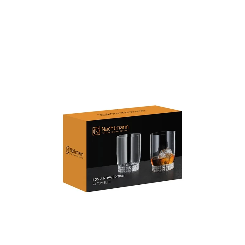 36 cl - Bossa Nova Bicchiere Cocktail Tumbler In Vetro Cristallino - Set 2 Pz