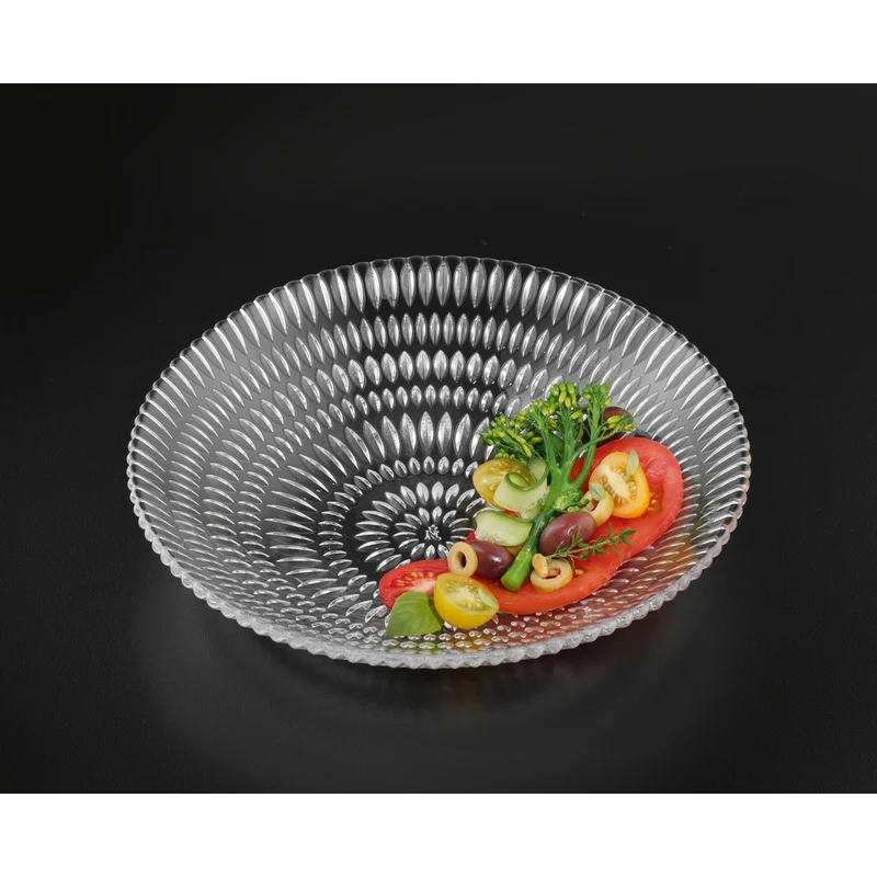 25 cm - Ethno Coppa Centro Tavola In Vetro Cristallino
