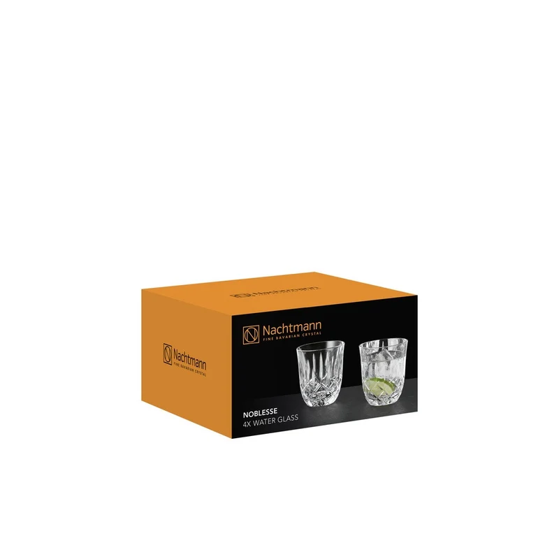 23.5 cl - Noblesse Bicchiere Acqua In Vetro Cristallino - Set 4 Pz