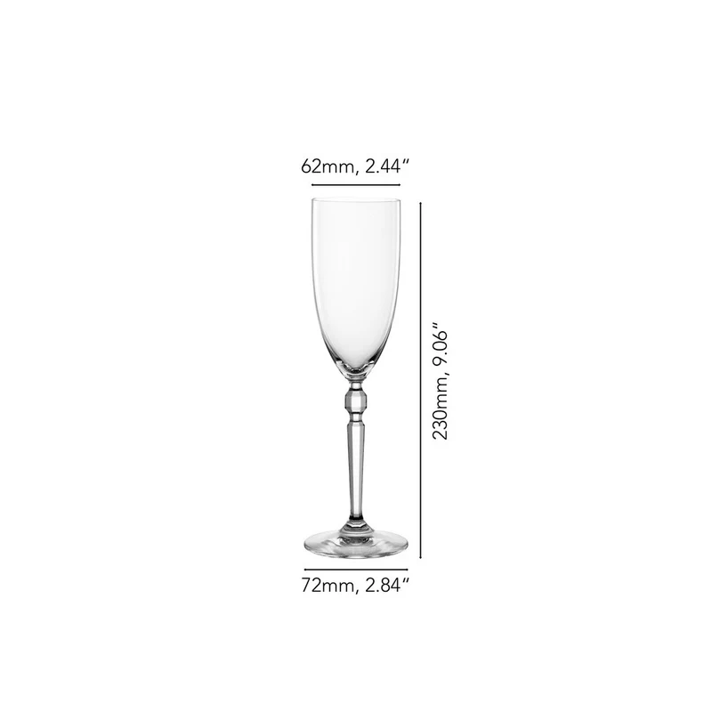 23 cl - Heritage Calice Flute Champagne In Vetro Cristallino - Set 2 Pz