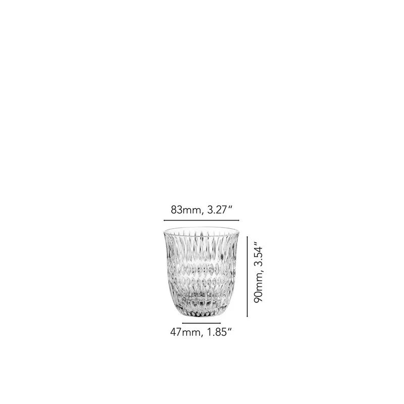23.5 cl - Ethno Bicchiere Acqua In Vetro Cristallino - Set 4 Pz