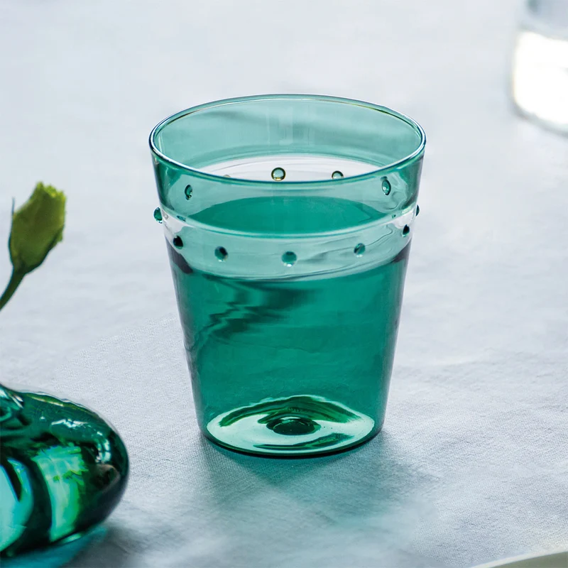 30 cl - A Pallini Bicchiere Acqua Tumbler Fatto A Mano In Vetro Borosilicato - Set 4 Pz