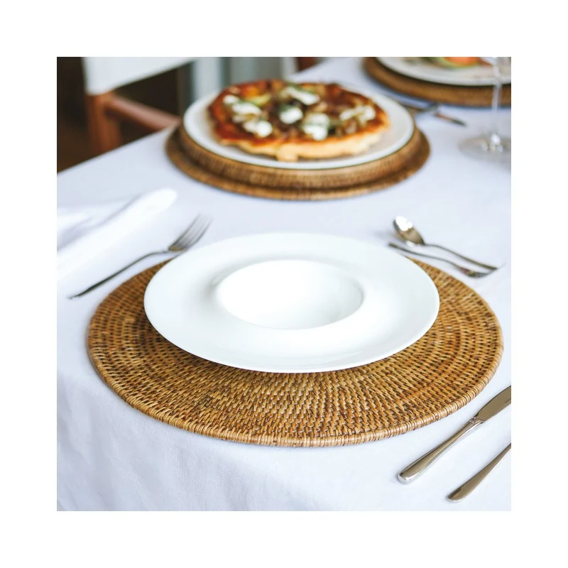 40 cm - Radici Tovaglietta Tavola Rotondo In Rattan