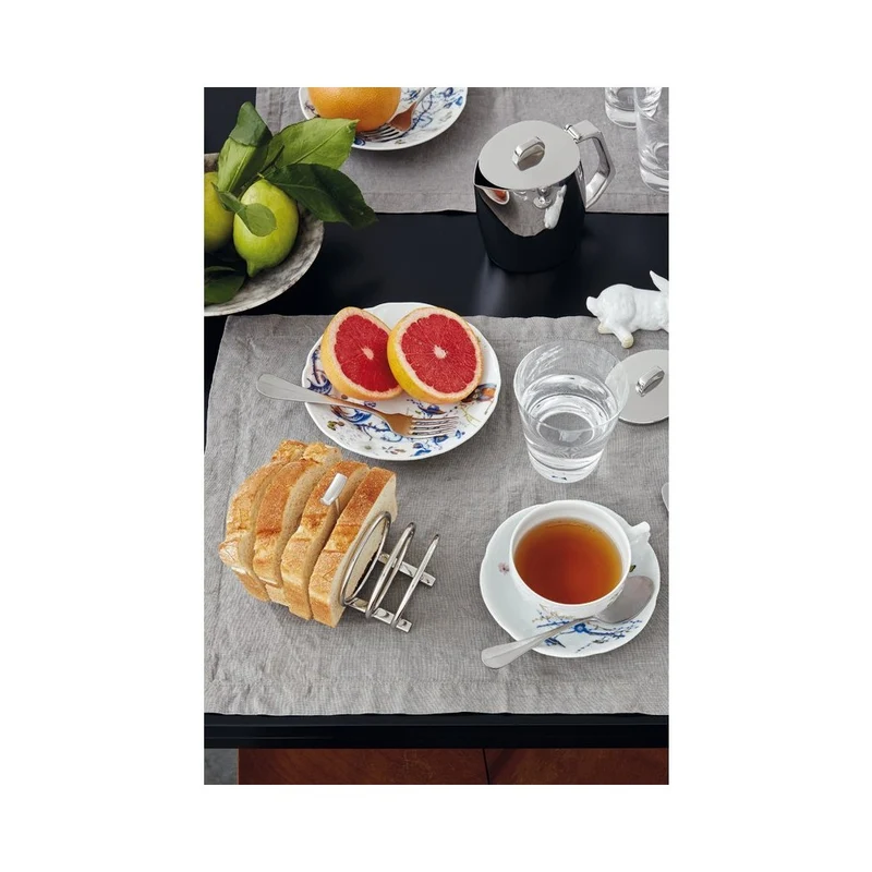 14.0x9.0 cm - Bamboo Porta Toast In Acciaio Inox