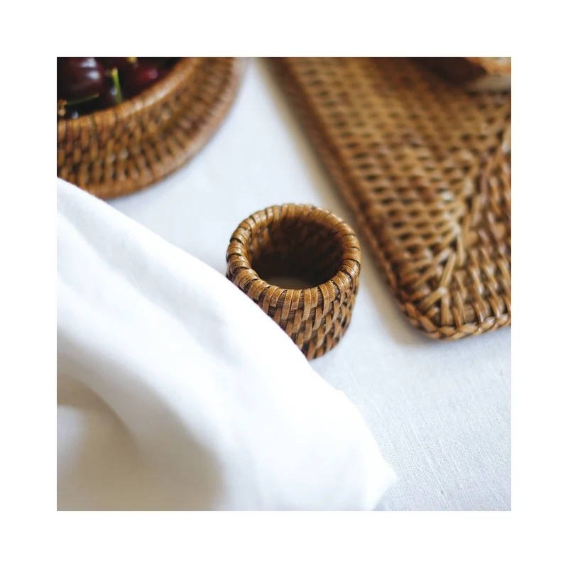 12.5x14.3 cm - Radici Contenitore In Rattan