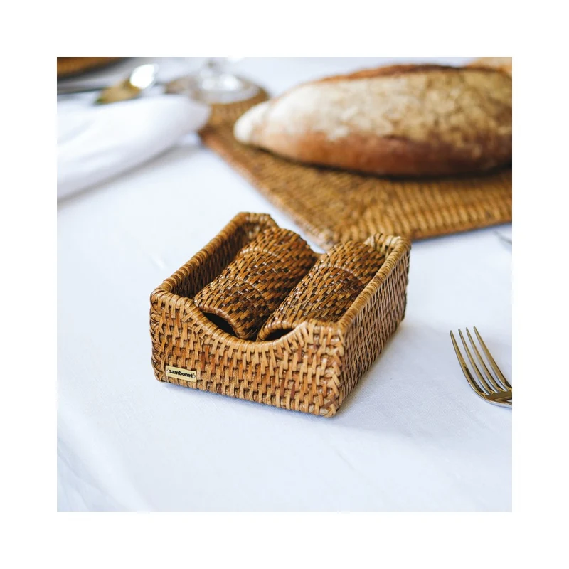 12.5x14.3 cm - Radici Contenitore In Rattan