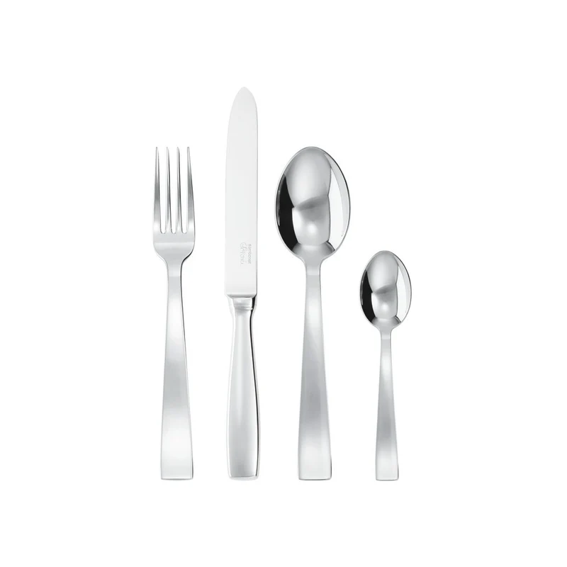 Gio Ponti Servizio Tavola In Acciaio Inox - Set 24 Pz