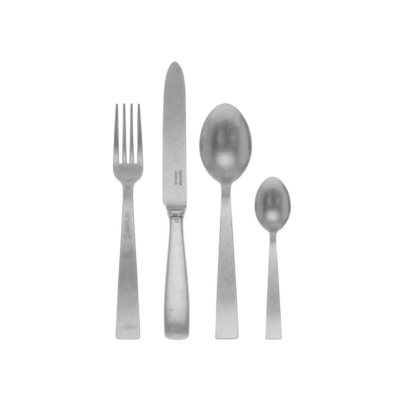 Gio Ponti Servizio Tavola In Acciaio Inox - Set 24 Pz