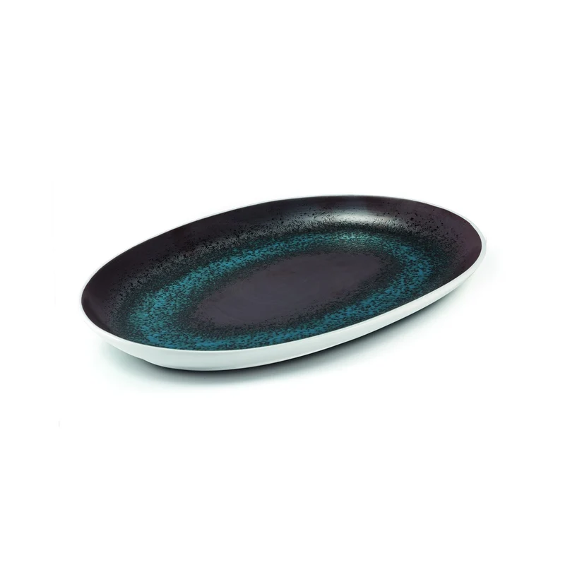 41.5x27 cm - Estia Piatto Presentazione Vassoio Ovale In Porcellana Set 2 Pz