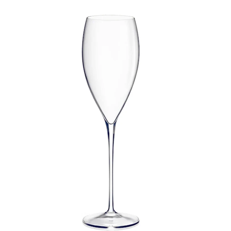 32 cl - Magnifico Calice Flute in Vetro - Set 4 Pezzi