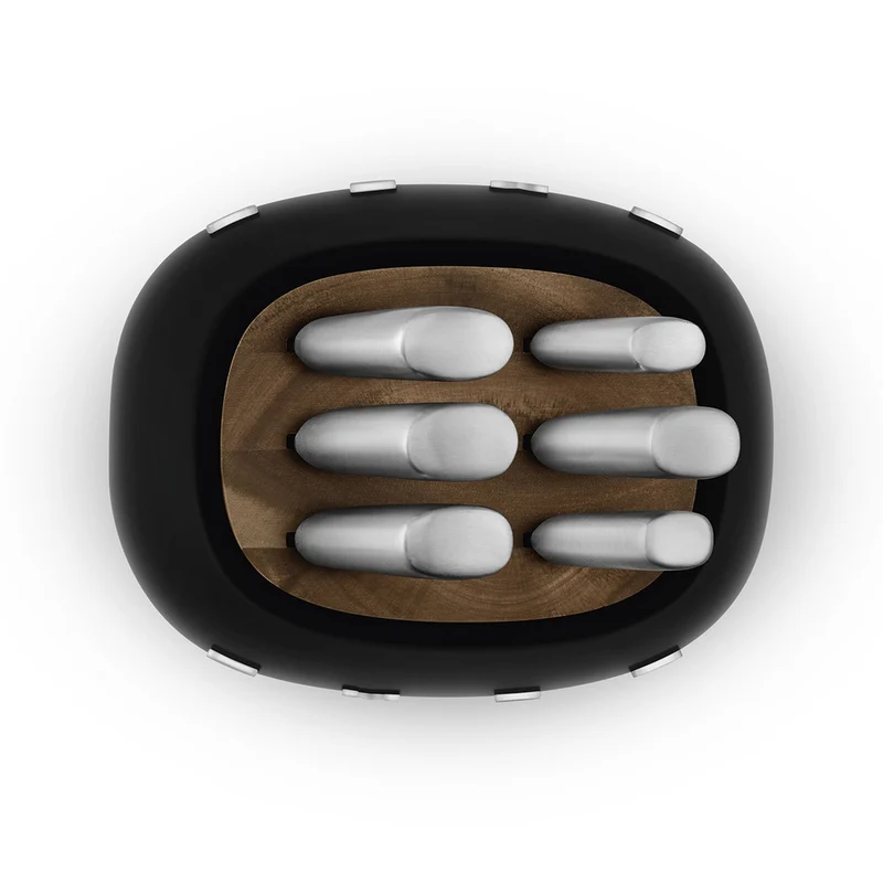 50's Style Ceppo Con Coltelli - Set 6 Pz