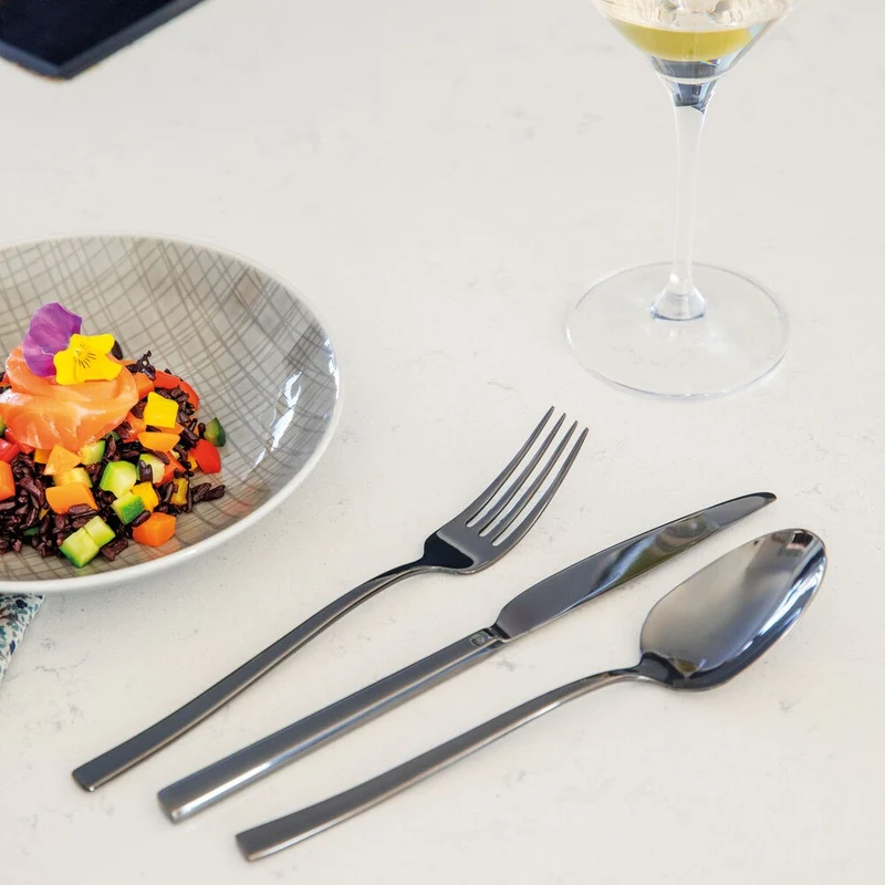 Rock Servizio Posate In Acciaio Inox - Set 60 Pz