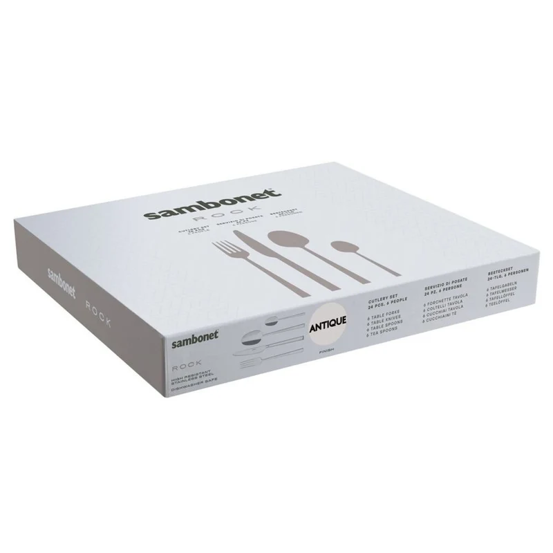 Rock Servizio Posate In Acciaio Inox - Set 24 Pz