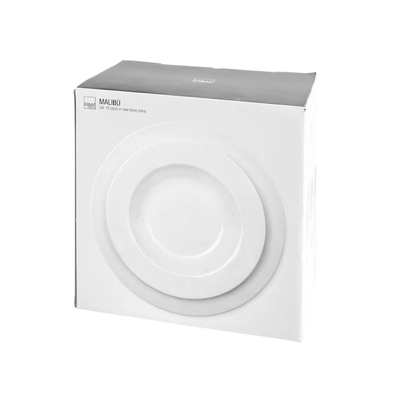 Malibù Servizio Piatti In Porcellana - Set 18 Pz