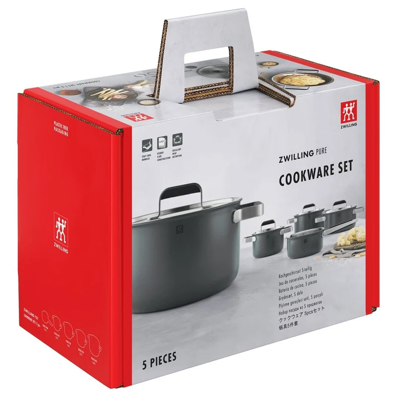 Pure Set Pentole e Padelle In Acciaio Inox 18/10