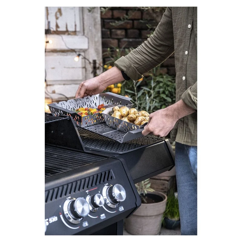 36 cm - BBQ+ Pirofila Barbecue In Acciaio Inox