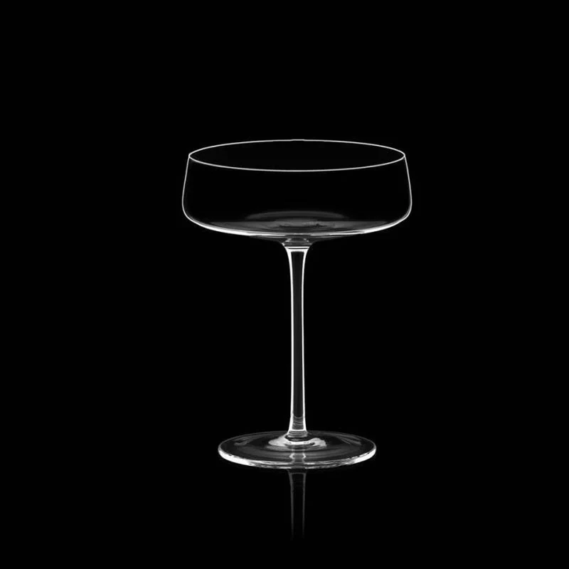18 cl - Roxy Bar Saucer Calice Cocktail Soffiato a Bocca In Vetro - Set 6 Pz