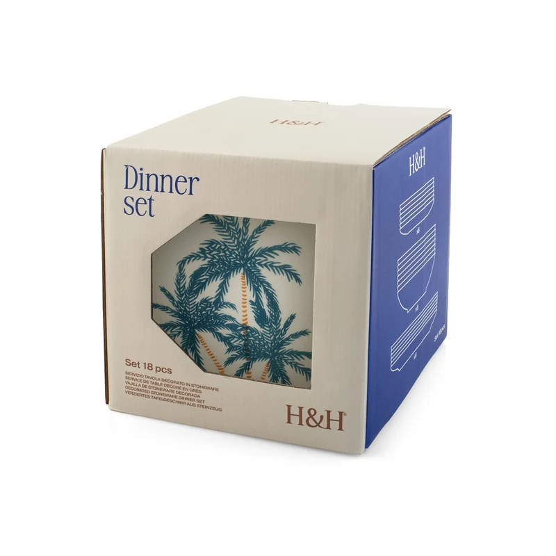Haiti Servizio Piatti In Stoneware - Set 18 Pz
