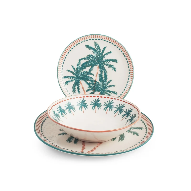 Haiti Servizio Piatti In Stoneware - Set 18 Pz