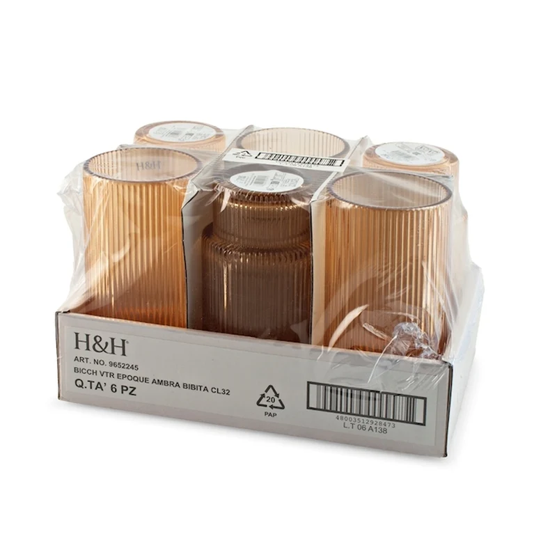 32 cl - Epoque Bicchiere Bibita In Vetro - Set 6 Pz