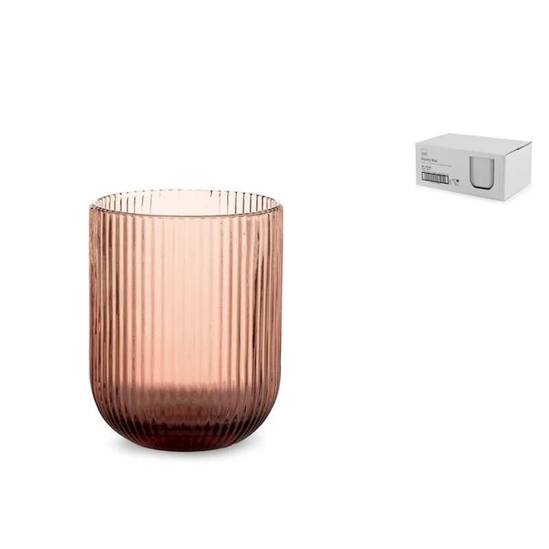 28 cl - Peony Bicchiere Acqua In Vetro - Set 6 Pz