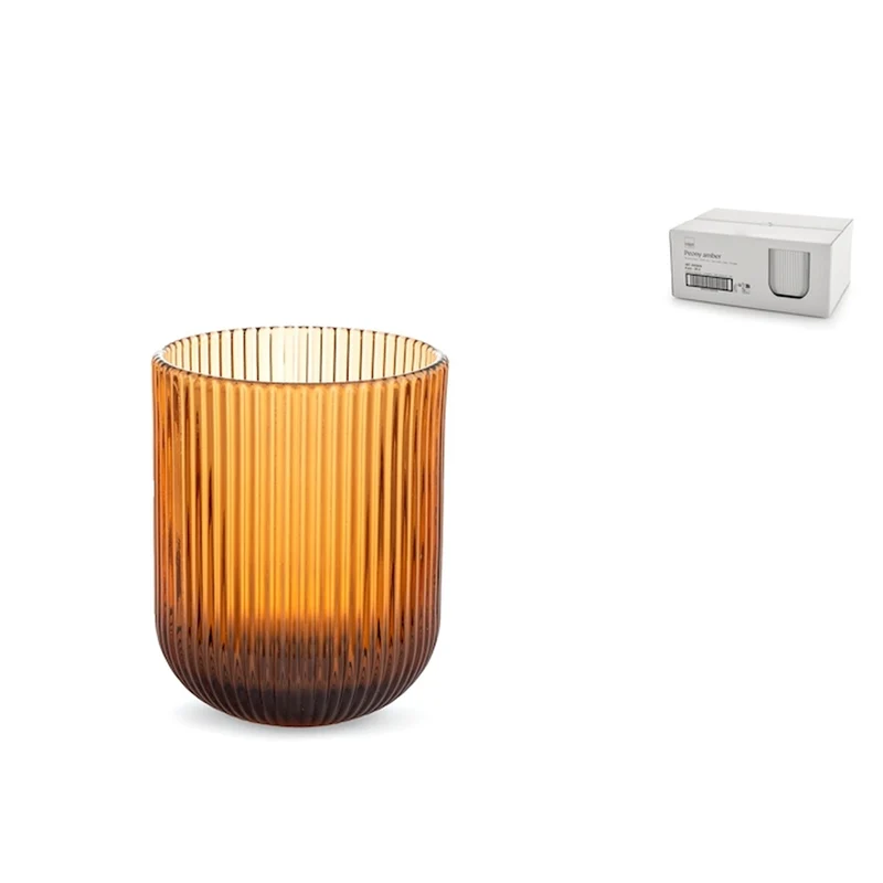 28 cl - Peony Bicchiere Acqua In Vetro - Set 6 Pz