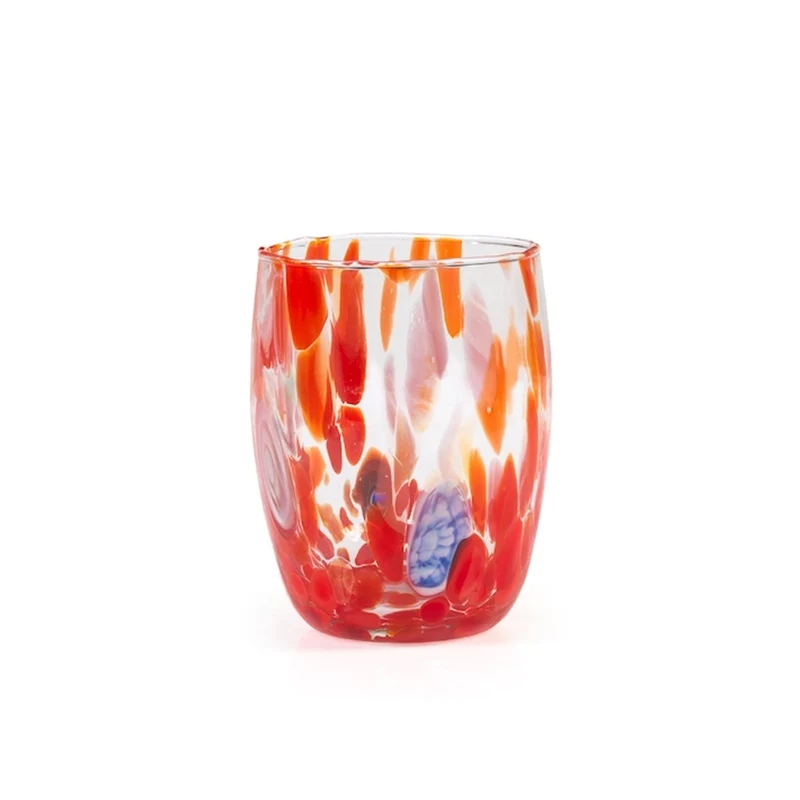 38 cl - Veneziano Bombato Bicchiere Acqua In Vetro - Set 6 Pz