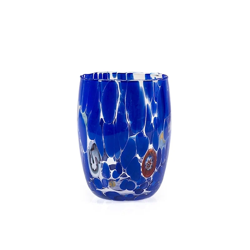 38 cl - Veneziano Bombato Bicchiere Acqua In Vetro - Set 6 Pz