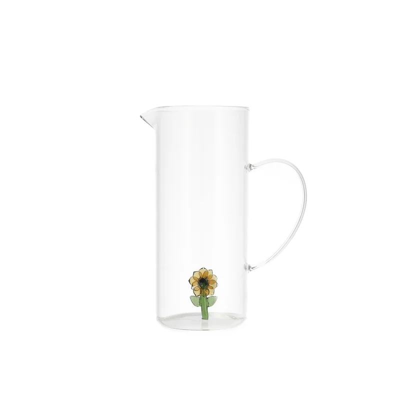 150 cl - Brocca Con Decoro In Vetro Borosilicato