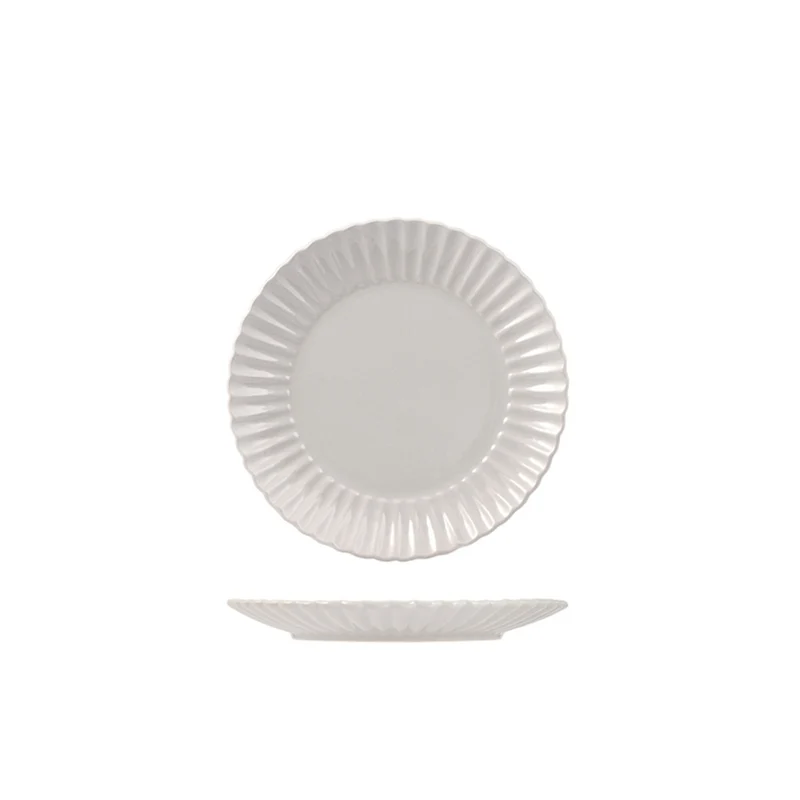 21 cm - Lotus Piatto Frutta In Stoneware - Set 6 Pz