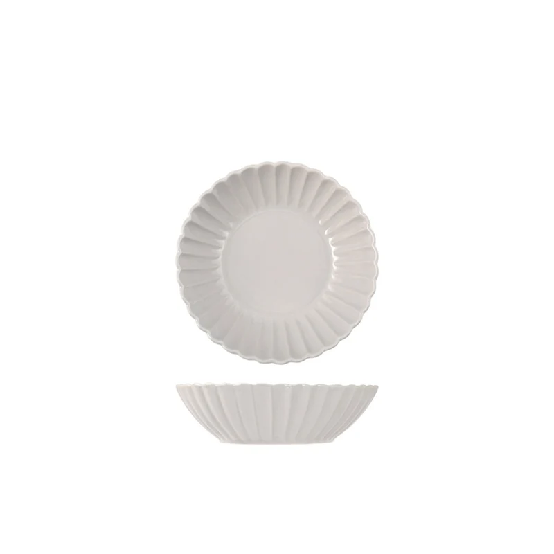 18 cm - Lotus Piatto Fondo In Stoneware - Set 6 Pz