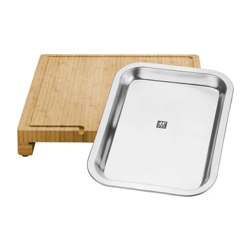 39 cm - BBQ+ Tagliere Con Vassoio In Acciaio Inox