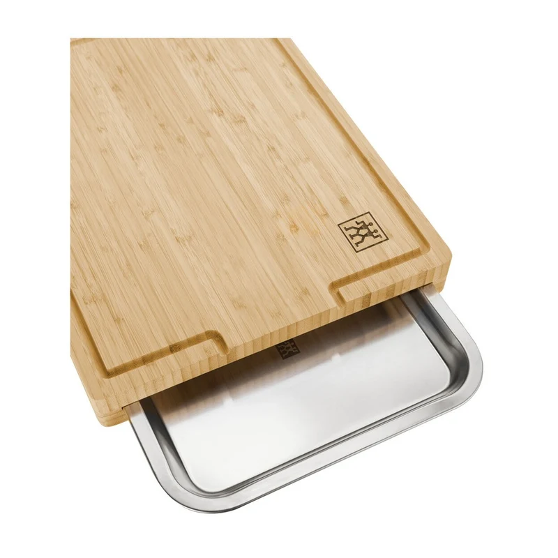 39 cm - BBQ+ Tagliere Con Vassoio In Acciaio Inox