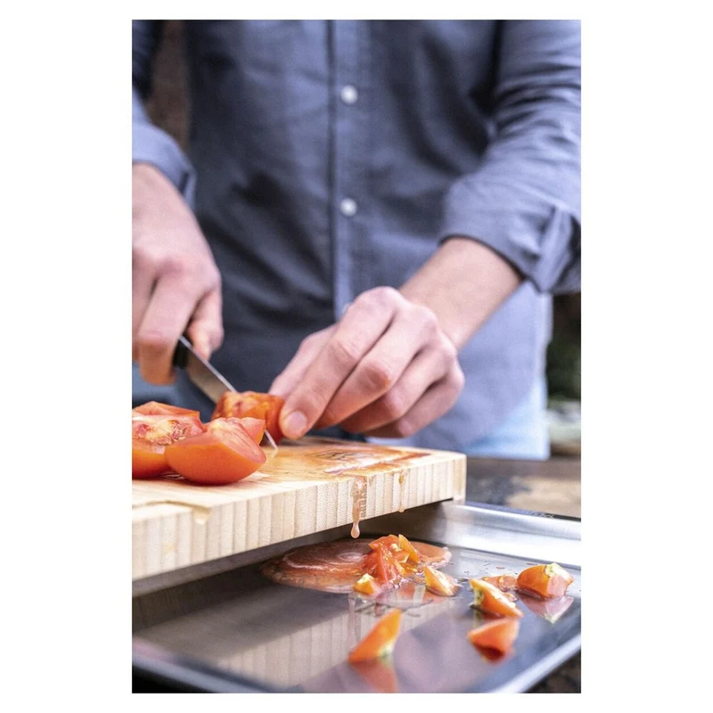 39 cm - BBQ+ Tagliere Con Vassoio In Acciaio Inox