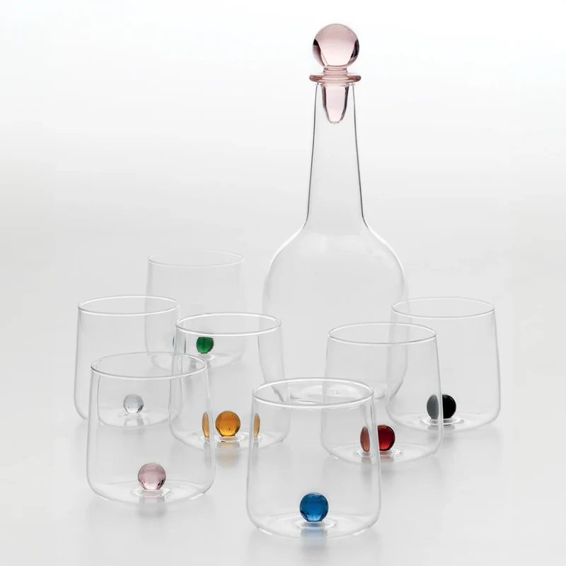 44 cl - Bilia Bicchiere Acqua Bilia Colorata in Vetro Borosilicato - Set 6 Pezzi