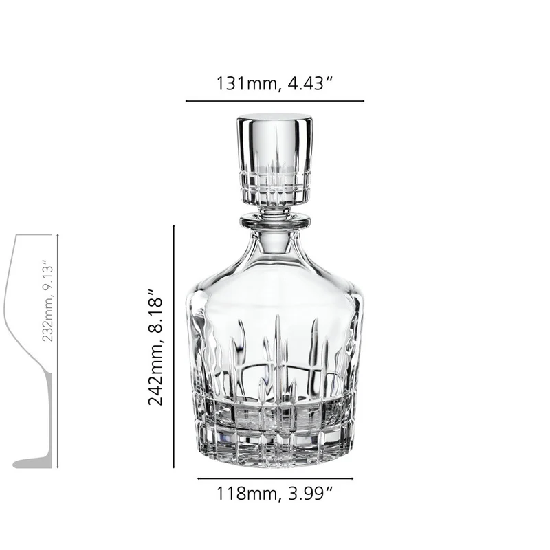 75 cl - Perfect Serve Collection Bottiglia Whisky In Vetro Cristallino