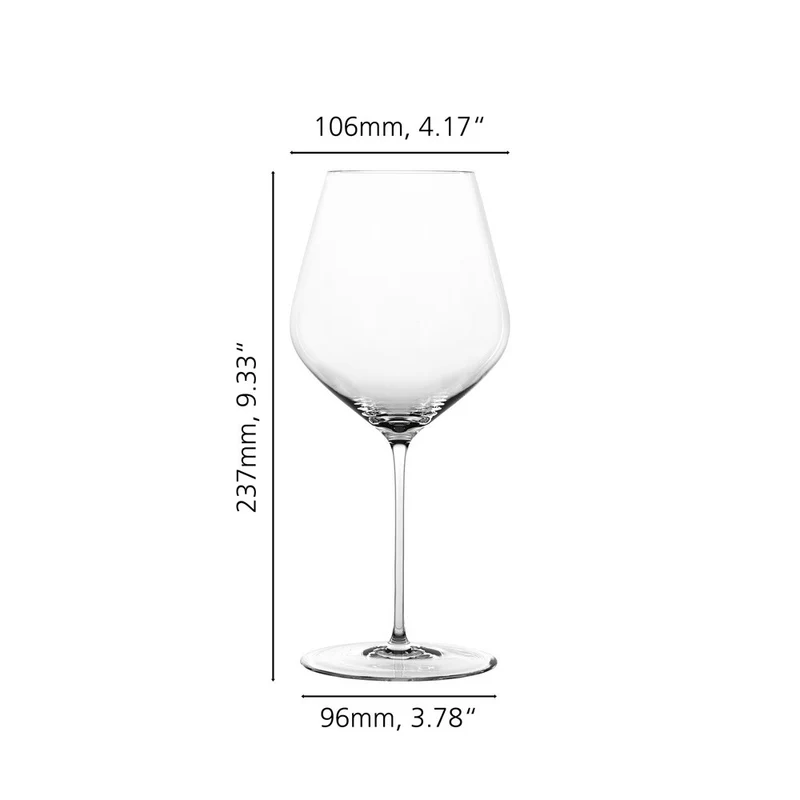 73.4 cl - Hi-Lite Calice Vino Rosso Burgundy In Vetro Cristallino - Set 2 Pz