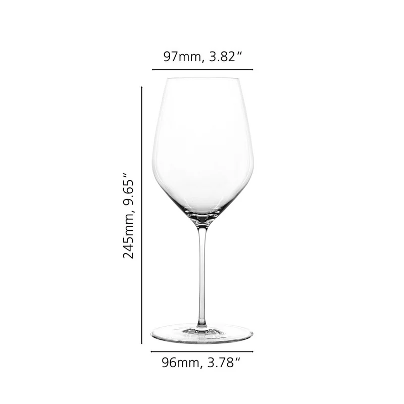 67.9 cl - Hi-Lite Calice Vino Rosso Bordeaux In Vetro Cristallino - Set 2 Pz