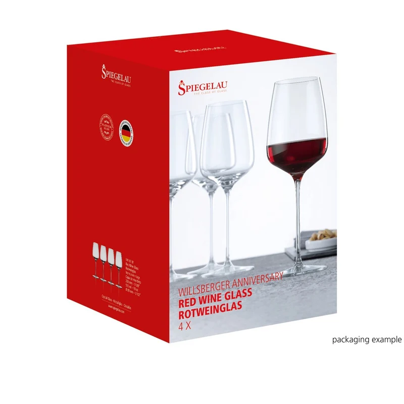 51 cl - Willsberger Anniversary Calice Vino Rosso In Vetro Cristallino - Set 4 Pz
