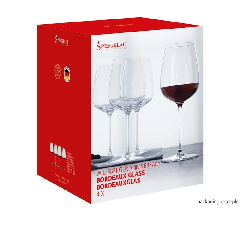 67.5 cl - Willsberger Anniversary Calice Vino Rosso Bordeaux In Vetro Cristallino - Set 4 Pz