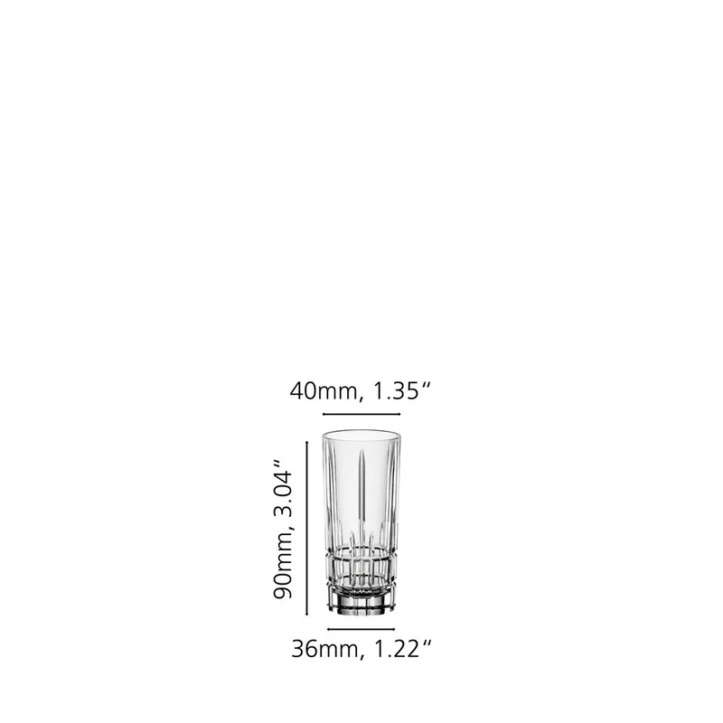 5.2 cl - Perfect Serve Collection Bicchiere Shot In Vetro Cristallino - Set 4 Pz