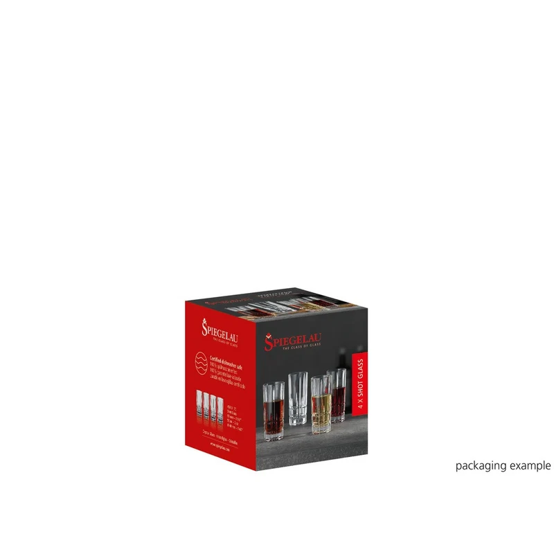 5.2 cl - Perfect Serve Collection Bicchiere Shot In Vetro Cristallino - Set 4 Pz